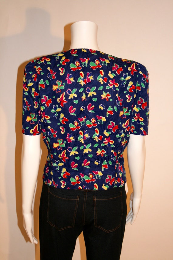 80s Vintage Adrianna Papell Blouse, Vintage Blous… - image 2