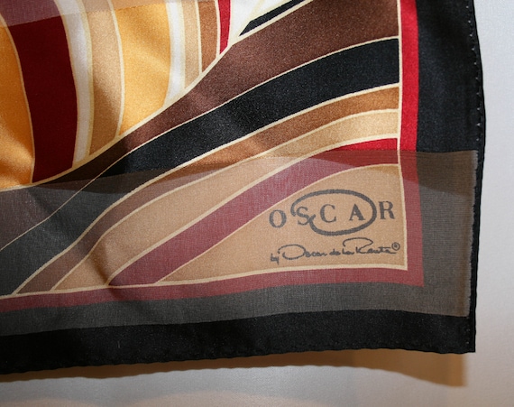 VTG Oscar de la Renta Black Mod Sunglasses & Metallic Gold Stripe Scarf Oscar by Oscar De La Renta Women main image 4
