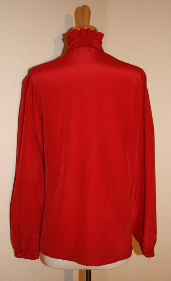 Vintage 1970s Red Blouse by Lloyd Williams for Sa… - image 3