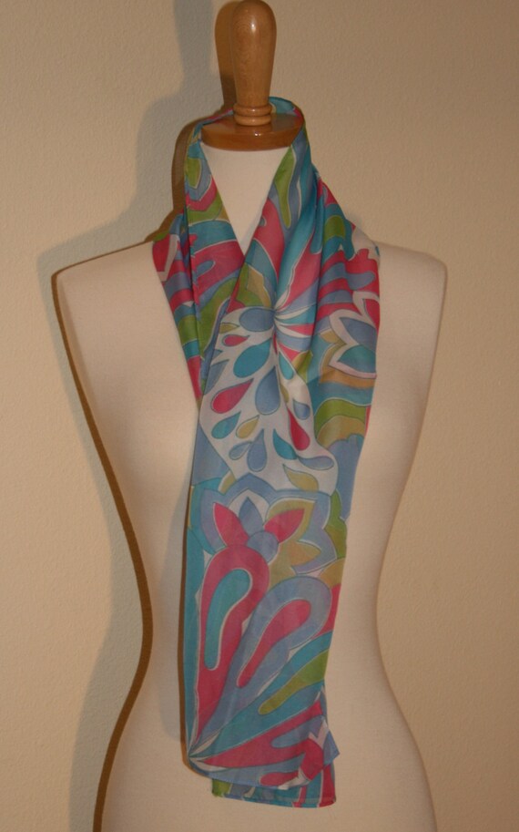 70s Psychedelic Scarf - image 2