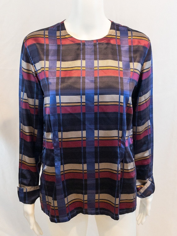 Vintage 1970s Silk Blouse Neiman Marcus - image 1