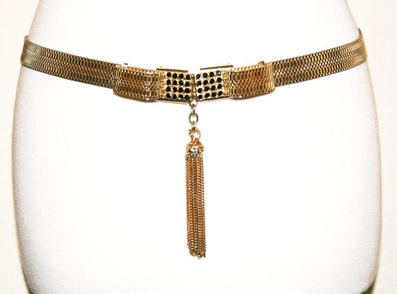 Vintage 1970s Sharra Tagano Woven Metal Belt - Etsy display picture 1