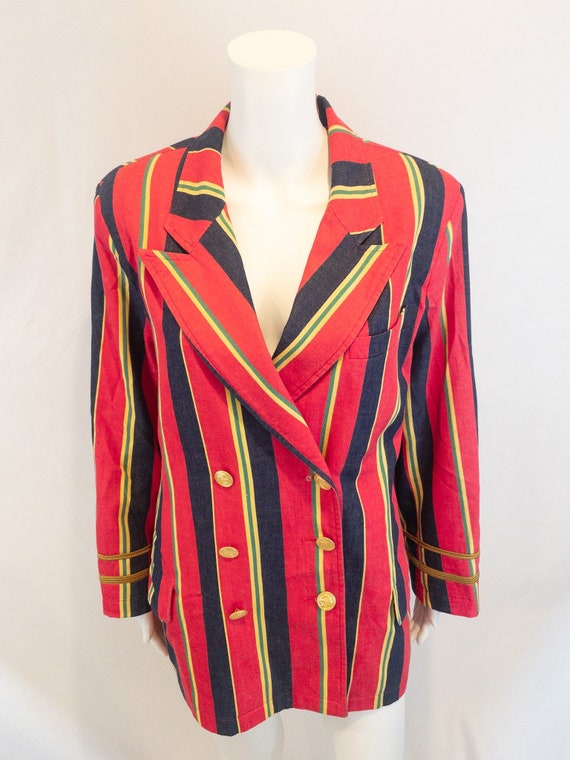 Vintage Cambridge Striped Cotton Nautical Jacket