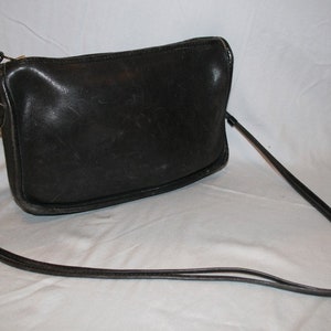 Vintage 1960s Leather Coach Dark Navy Convertible Clutch Bag