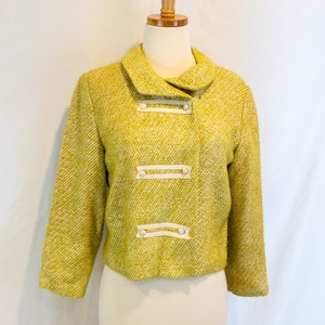 Vintage 1950s Lime Green Tweed Blazer/Jacket