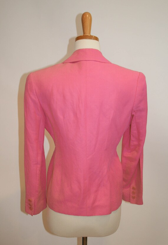 Vintage Casual Corner Perfectly Pink Linen Jacket - image 3