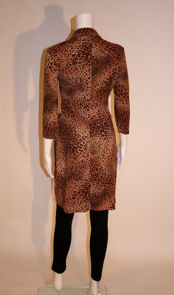 Vintage Leopard Print Wrap Dress by Rampage - image 4
