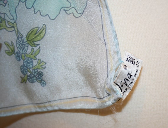 Vintage Vera Long Spring Floral Silk Scarf - image 3