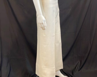 Vintage 1970s White Linen Wide Legged Pants - Etsy