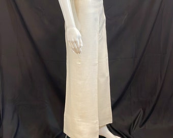 Vintage 1970s White Linen Wide Legged Pants