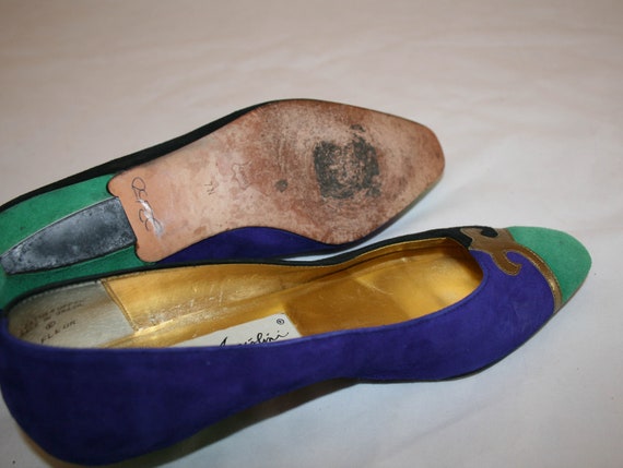 Vintage ENZO Angiolini Mardi Gras Patterned Low P… - image 4