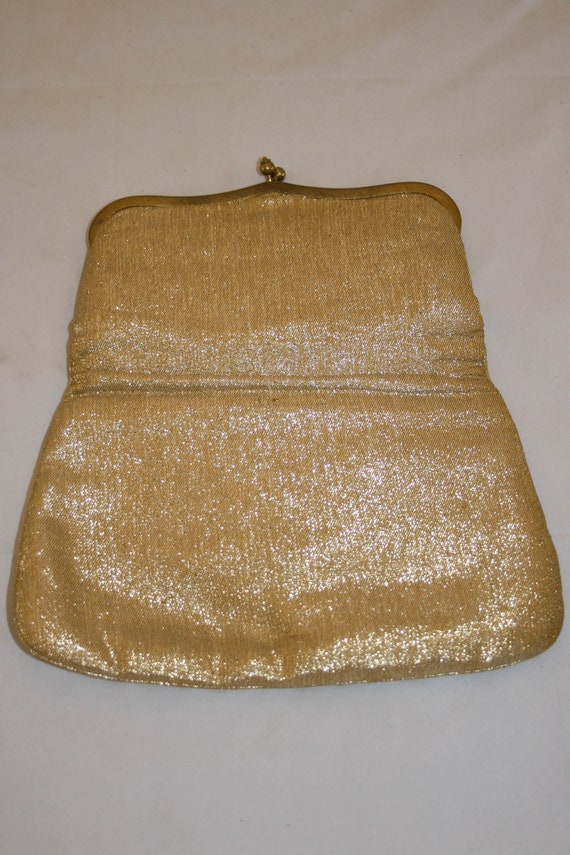 Vintage 1960s Morris Moskowitz Gold Lame Evening … - image 5