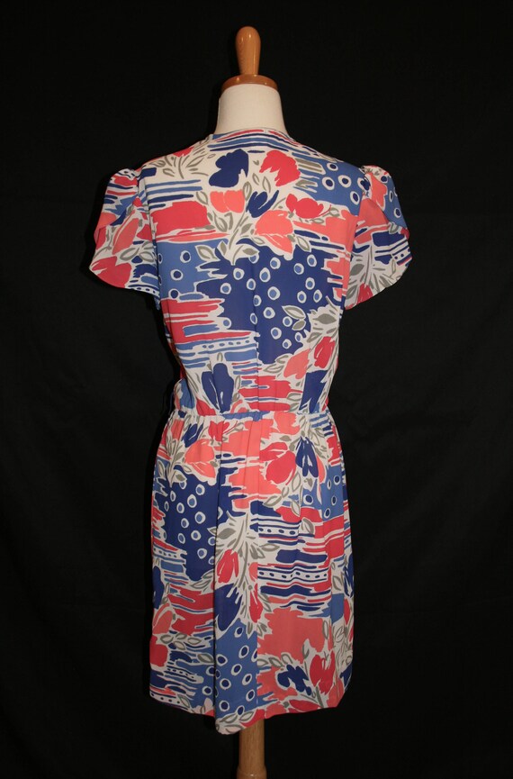 Vintage 1980s Breli Originals Faux Wrap Dress - image 3