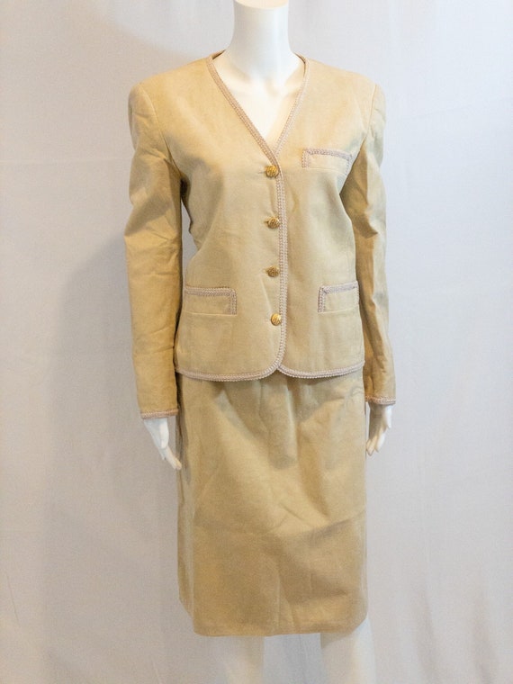 Vintage Bill Blass Blassport Ultrasuede Suit