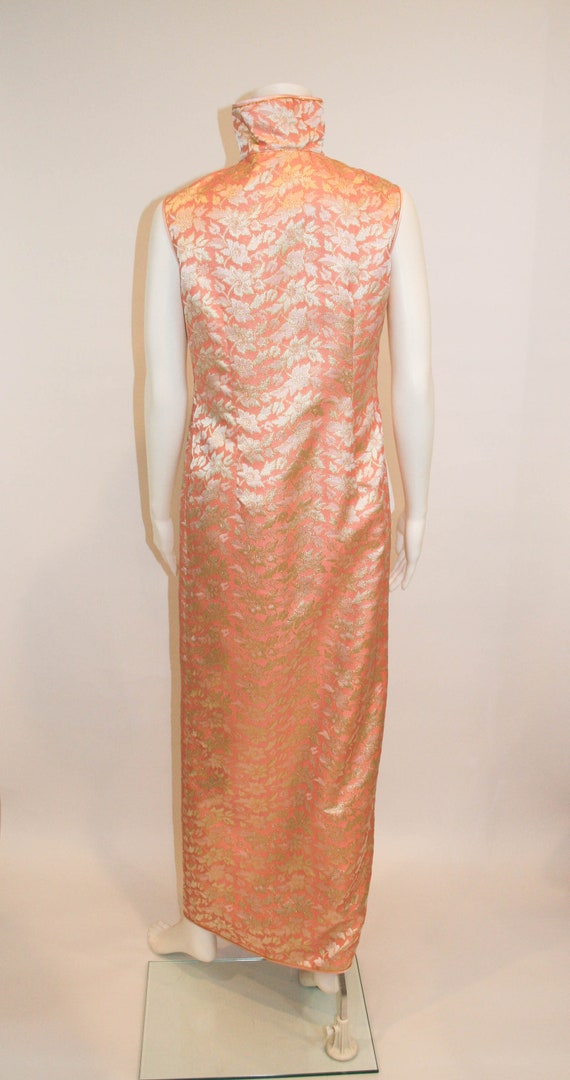 Maxi Cheongsam Chinese Vintage Damask Dress - image 4