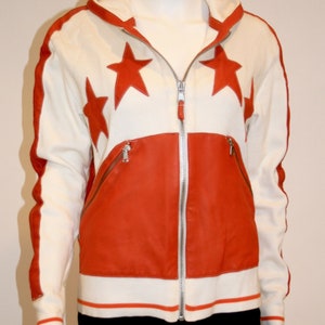 Vintage 1980s Thierry Mugler Leather and Knit Bomber Unisex Jacket