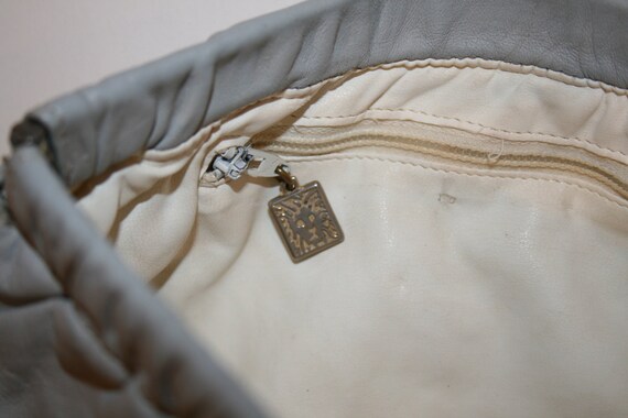 Vintage 1980s Leather Bag by Anne Klein, Wristlet - image 4