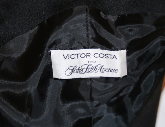 Vintage Classic 1980s Victor Costa Little Black D… - image 3