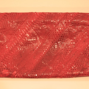 Vintage Ronay Red Snakeskin Clutch