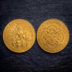 1339年中世フランス金貨エキュのレプリカ、フィリップ6世の歴史的収集コイン