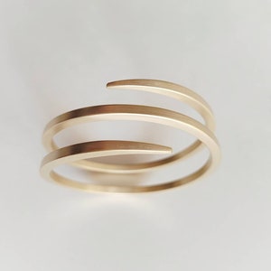 Solid handmade brass double bangle  bracelet simple stacking modern