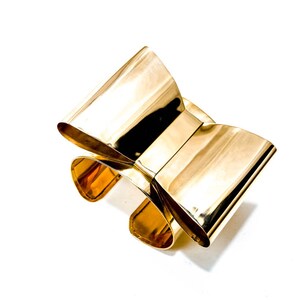 Bow Tie solid brass Cuff bracelet