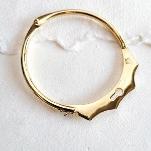 Brass Tied Up Handcuff Bangle bracelet