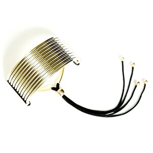 Stranded ribbed solid brass banded slave collar reversible  necklace