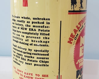 Vintage Advertising Tin - the New Era Potato Chips - Detroit