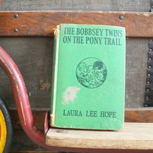 1944 The Bobbsey Twins on the Pony Trail - Vintage Children's Book by Laura Lee Hope, Illustrated by Marie Schubert