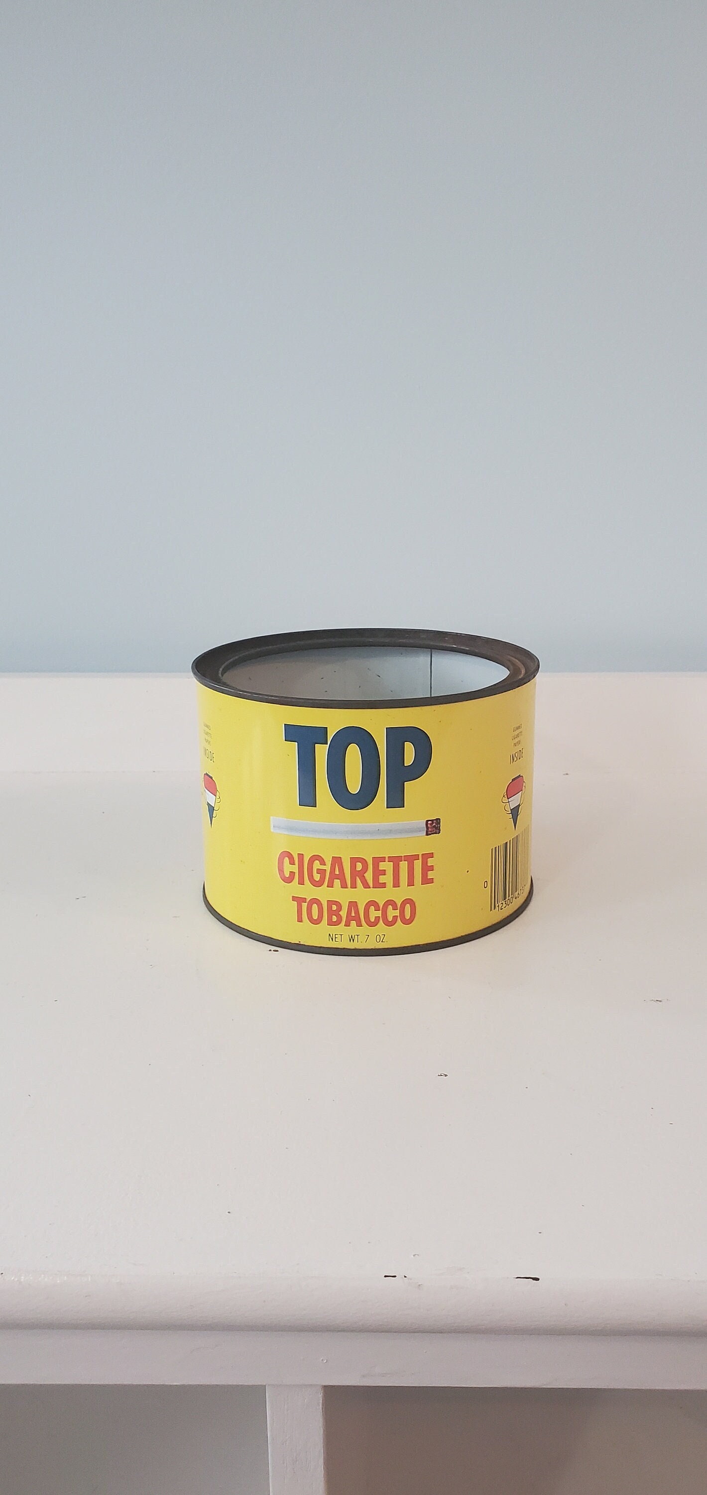 top cigarette tobacco tin Vintage TOP Cigarette Tobacco Tin, Collectible Tobacciana
