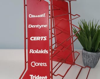 Vintage Store Display Rack - Advertising Gum, Rolaids, Certs