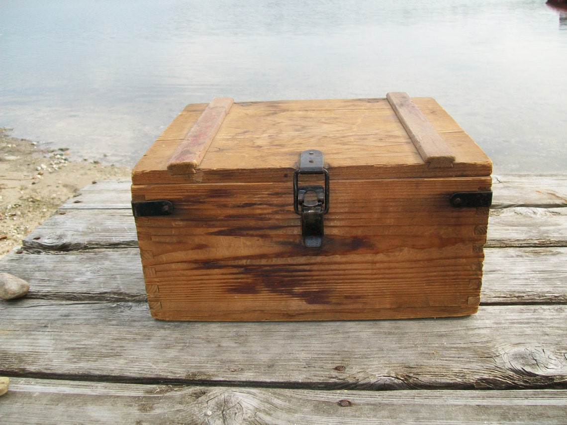 Wood Ammo Box Old Wooden Ammunition Box Vintage Military Etsy