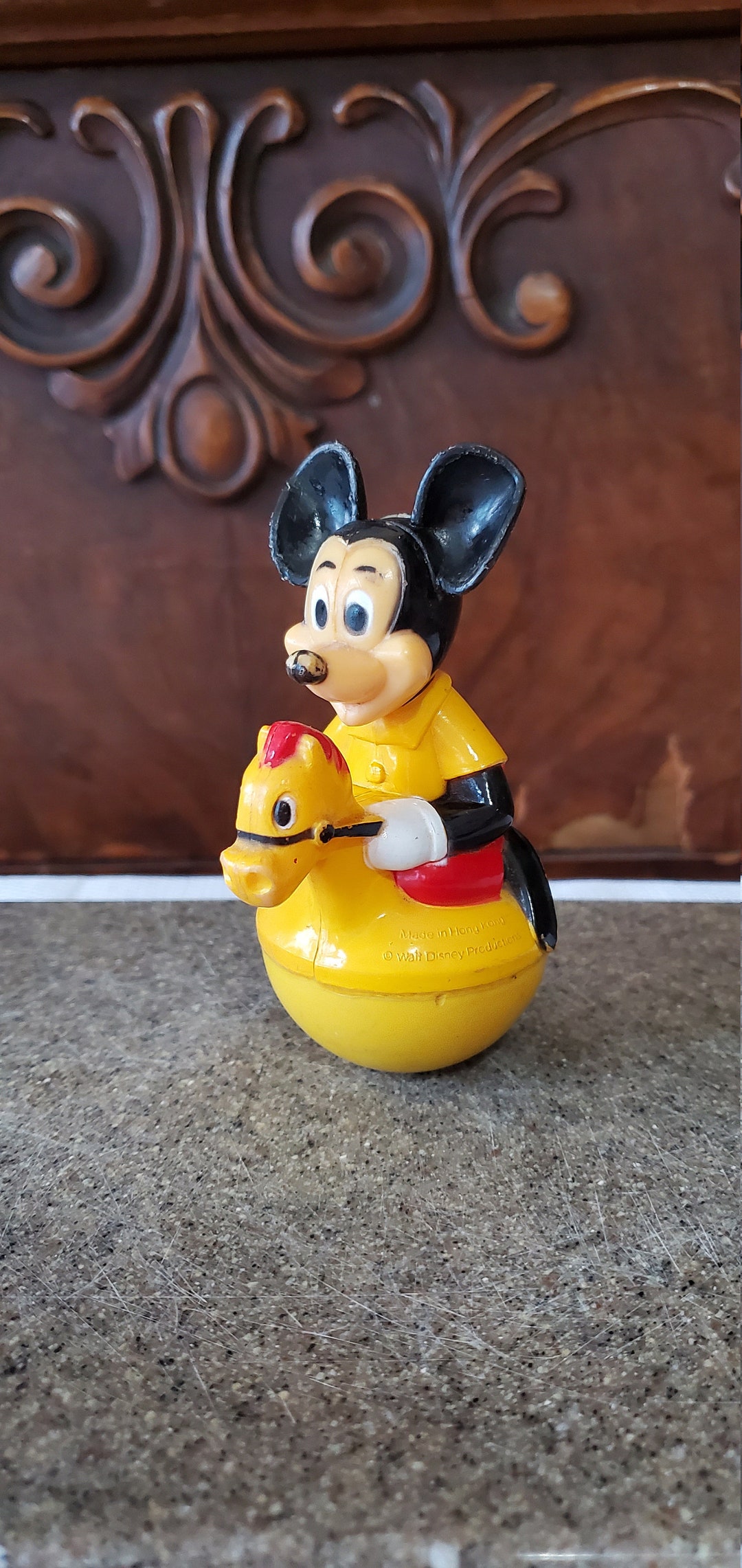 Vintage Mickey Mouse Toy Walt Disney Productions Gabriel Wobbler