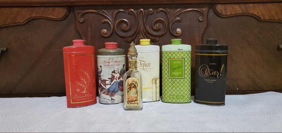 Vintage Avon Perfumed Talc Tins & Perfume Bottle Instant Avon Etsy