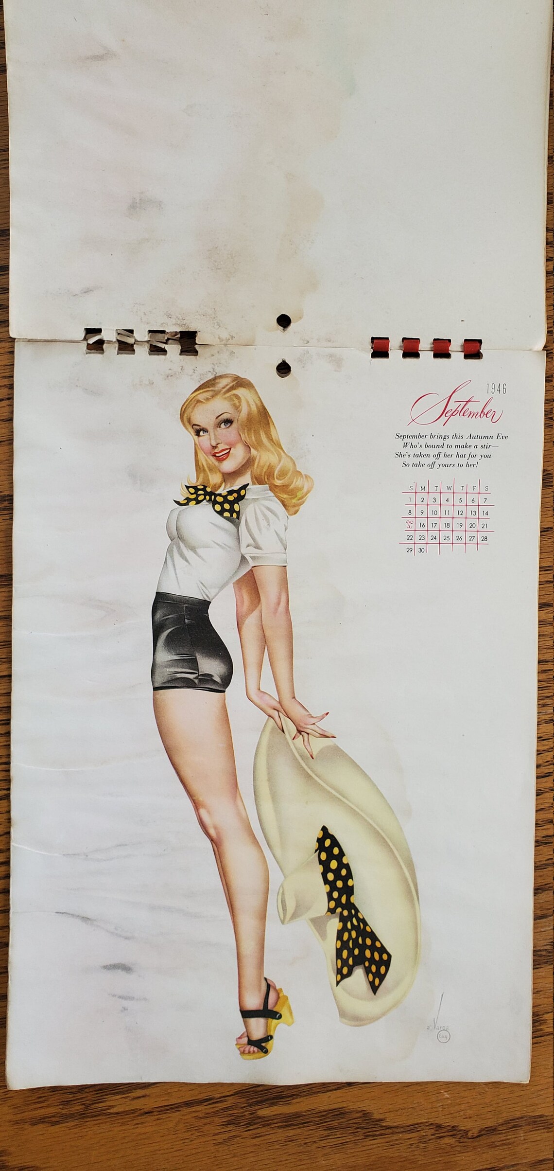 1940 s Varga Pin Up Calendar Girls WWII 1946 Esquire Etsy 