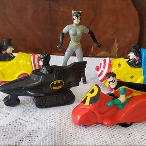 90's DC Comics Toys - Vintage Superheros - Batman, Robin, Cat Woman, Penguin - 1991, 1993