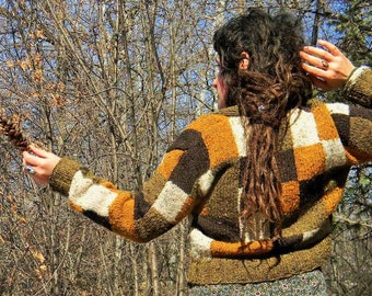 1980s Woolrich Hand Knit Wool Sweater M - Etsy