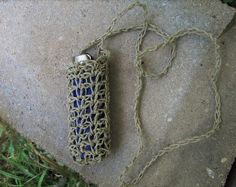 Handmade Hemp Lighter Holders~Handmade Natural Hemp