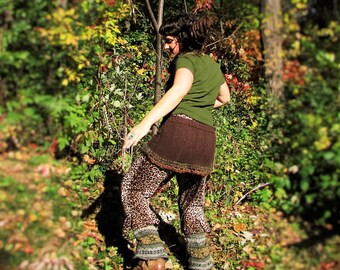 WoodenHome~Sweater Skirt...Upcycled short Warm-n-Cozy