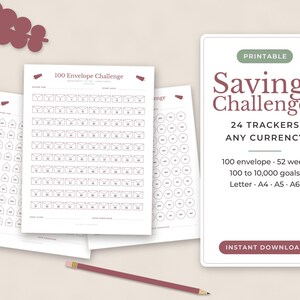 Spaarchallenge printable, 22 spaar challenges, 100 enveloppen challenge, 52 weken sparen, spaartracker, budget map A6 A5 A4