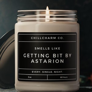 Smells Like Getting Bit By Astarion Vegan Soy Wax Candle, 9oz, Funny Gift Candle, Choose your scent, Gift for friend Baldur&#39;s gate BG3