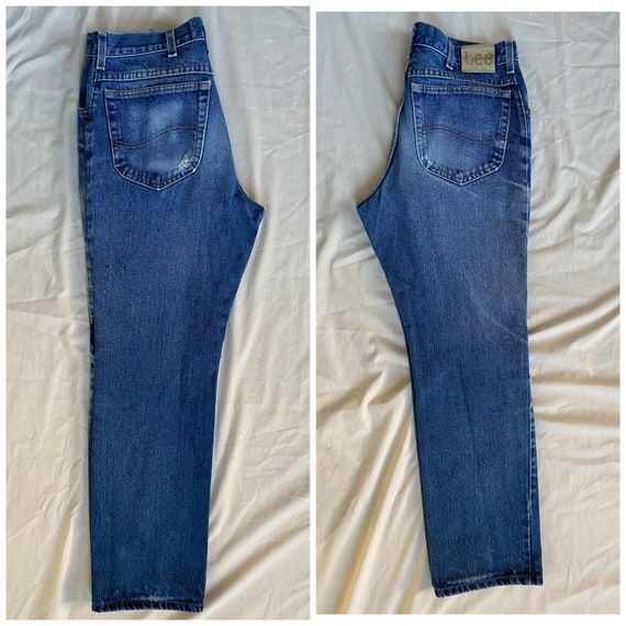 Lee Patched Jeans 32x29 Size 32 Vintage Jeans wit… - image 5