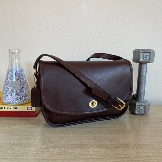 Vintage Coach Bag, Coach City Bag, Mahogany Leathe