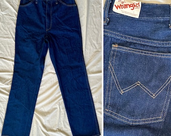 Jeansy damskie Wranger High Rise 29x33 Wyprodukowano w USA Jeansy High Rise Boot Cut Flare Leg Jeans Tall Long Wrangler W30 L33 Rozmiar 8 Rozmiar 10 Jeansy