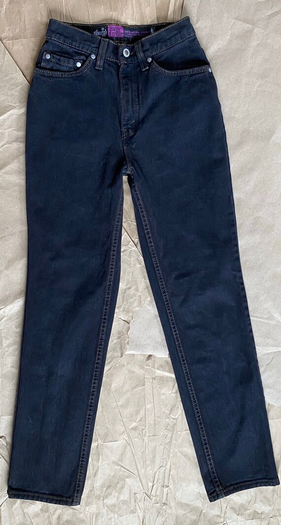 Levi's Silver Tab 24x28 High Waisted Black Jeans … - image 2