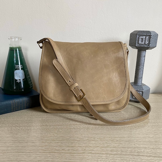 Vintage Coach Bag, Coach Shoulder Bag, Khaki Coach