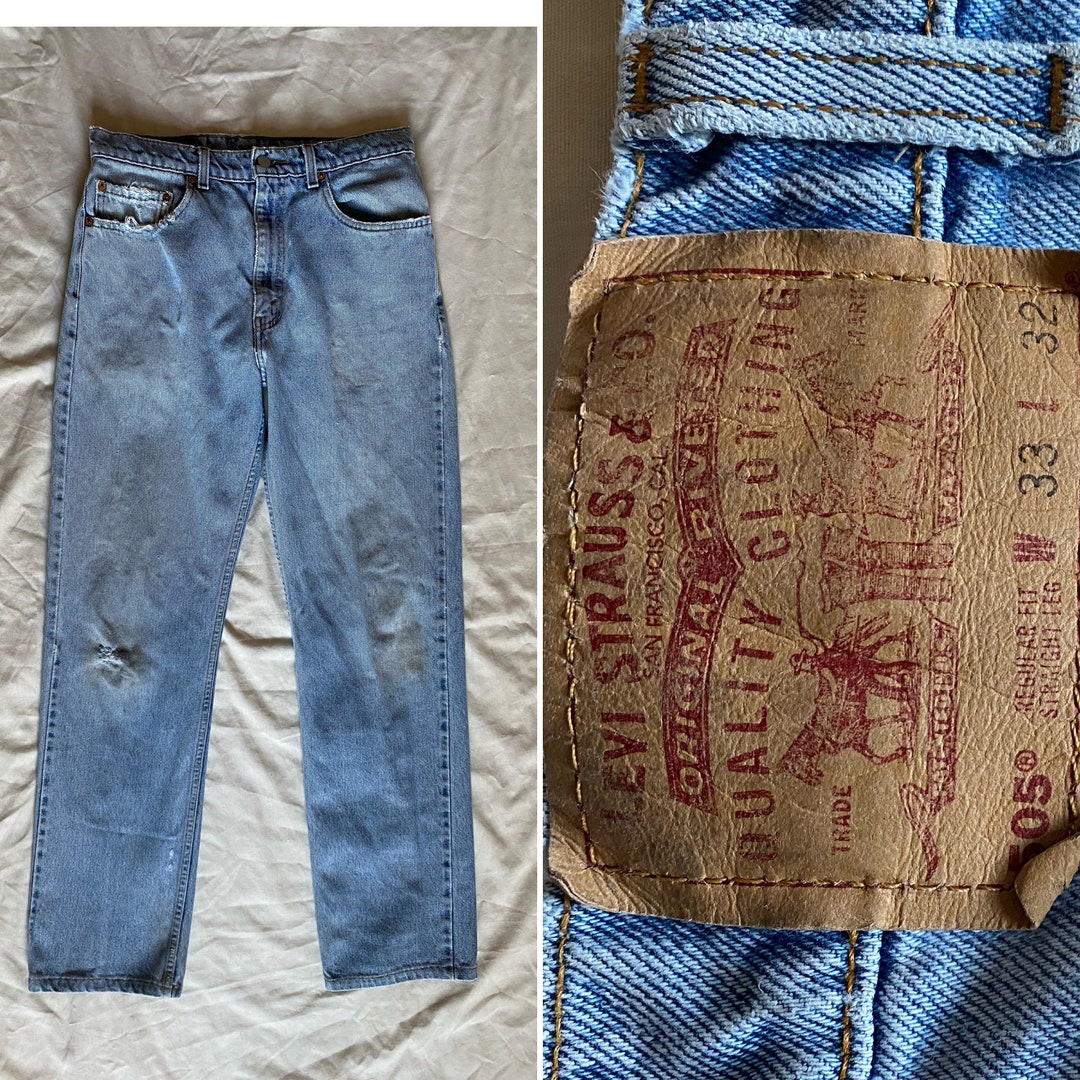 Vintage Levi's 505 31x31 Light Wash Jeans Distressed Dad - Etsy
