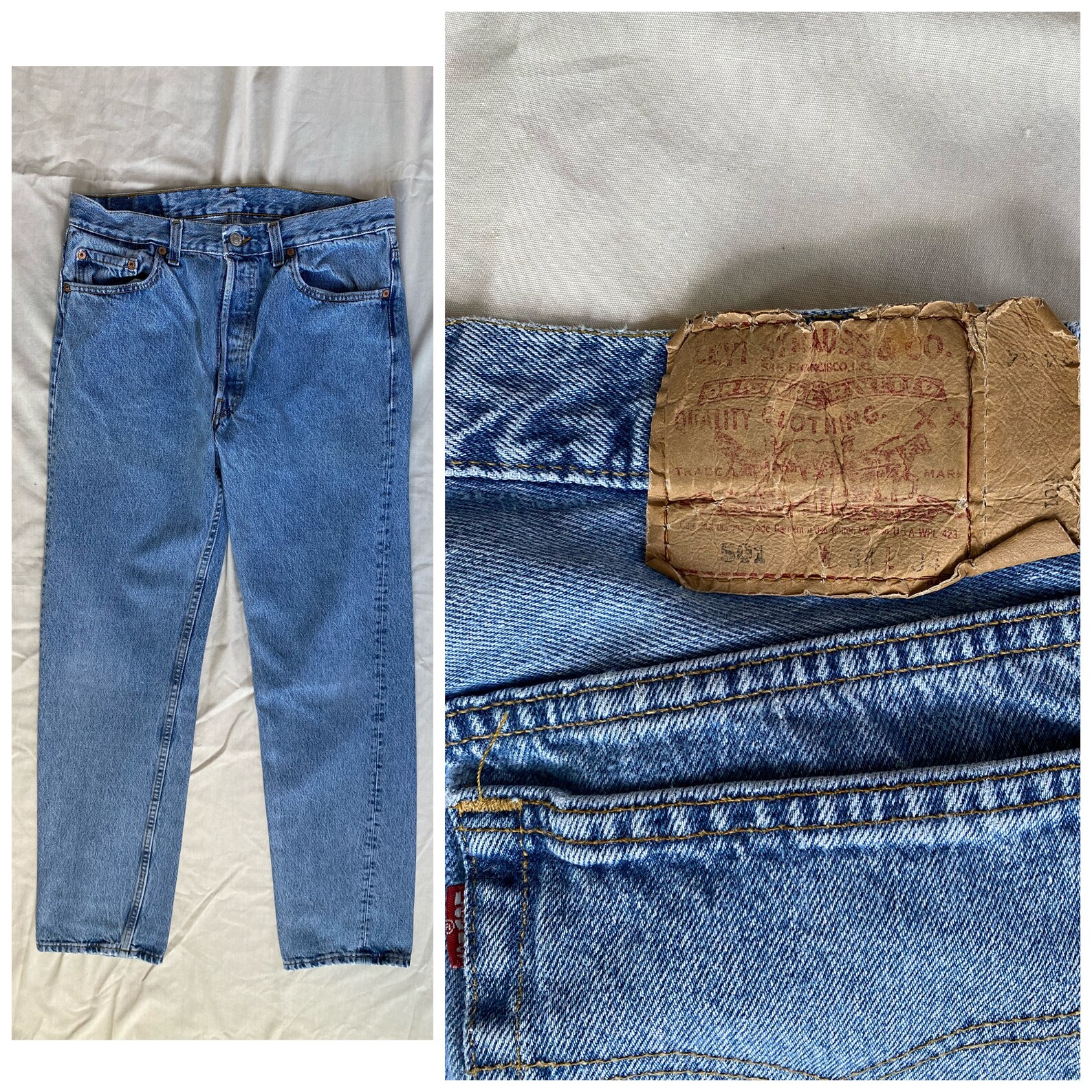 Levi's 501 32x32 Made in USA Levi's 501s Distressed | Etsy