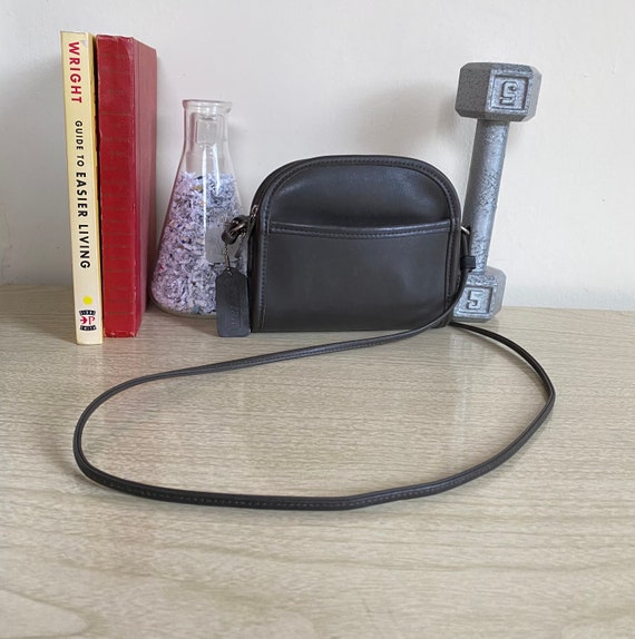 Vintage Coach Abbie Bag, Grey Leather Coach Bag, C